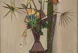 Bernard Buffet (1928-1999), Natureza morta, 1957 - Óleo s/ tela<br>Ass. inf. direito e datado<br><br><br>Bernard Buffet foi um renomado artista francês do século XX conhecido por seu distinto estil...
