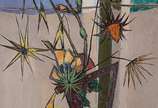 Bernard Buffet (1928-1999), Natureza morta, 1957 - Óleo s/ tela<br>Ass. inf. direito e datado<br><br><br>Bernard Buffet foi um renomado artista francês do século XX conhecido por seu distinto estil...