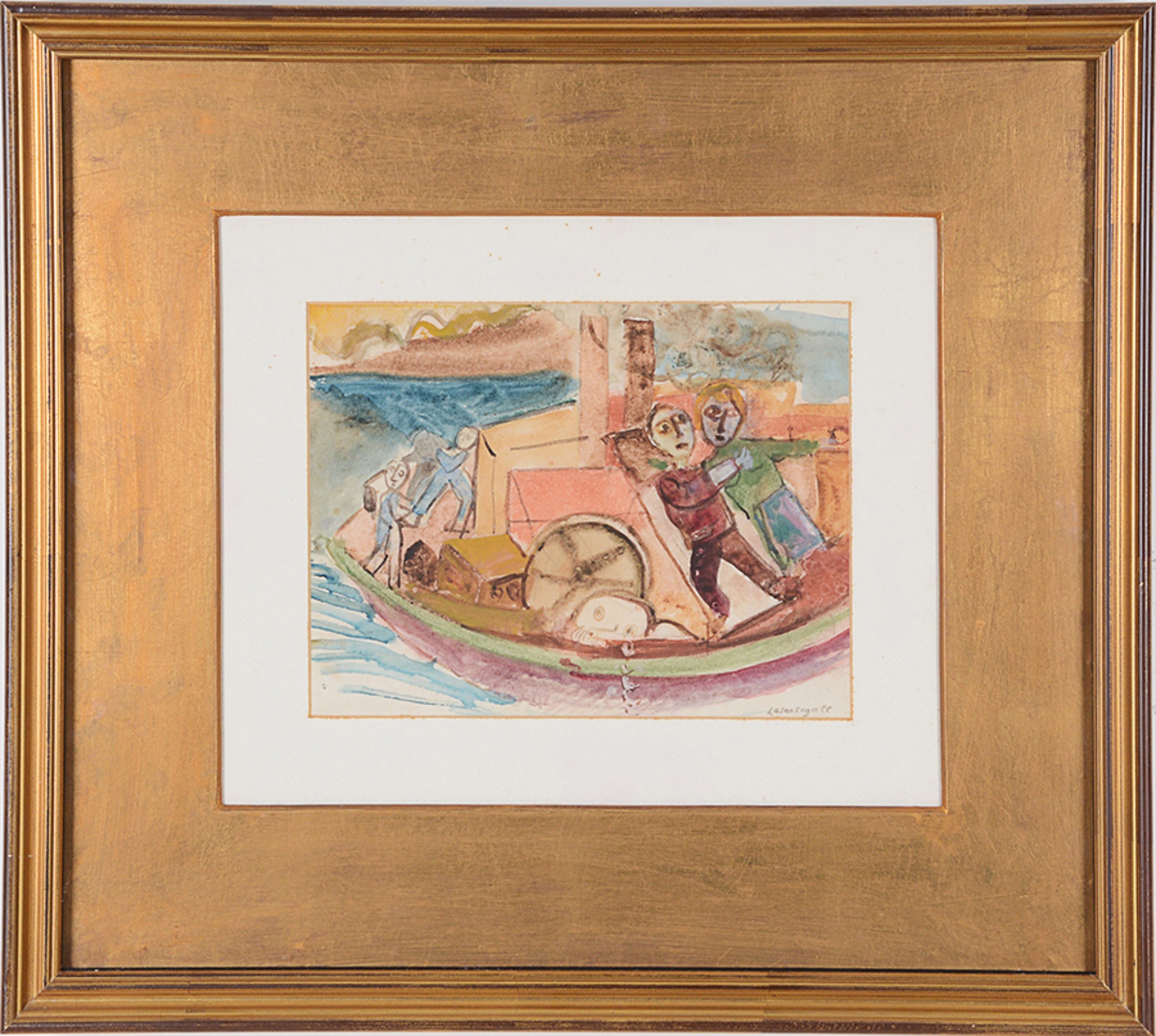 Lasar Segall (1891-1957), Figura em barco a motor, 1919 - foto 2 de 6