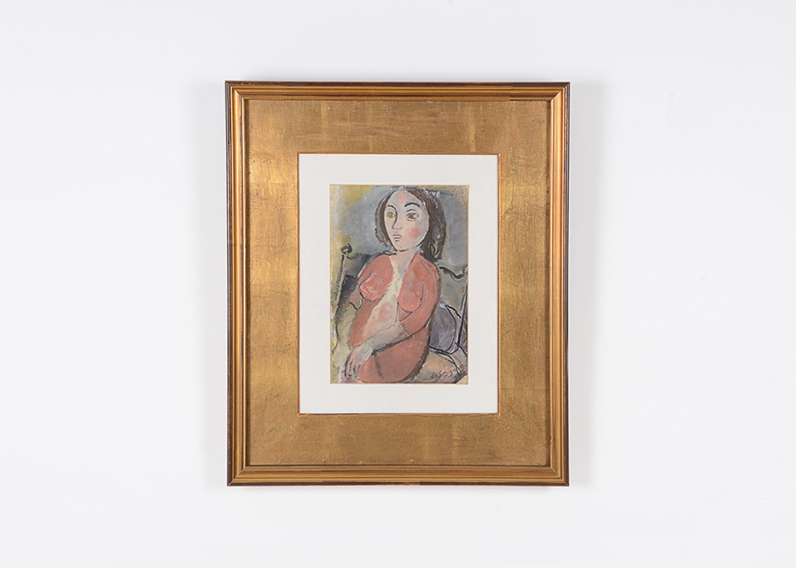 Lasar Segall (1891-1957), Figura de vestido vermelho, 1935 - foto 3 de 6
