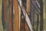 Lasar Segall (1891-1957), Floresta de troncos e... - Aquarela s/ papel<br>Ass. inf. direito<br>