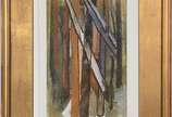 Lasar Segall (1891-1957), Floresta de troncos e... - Aquarela s/ papel<br>Ass. inf. direito<br>