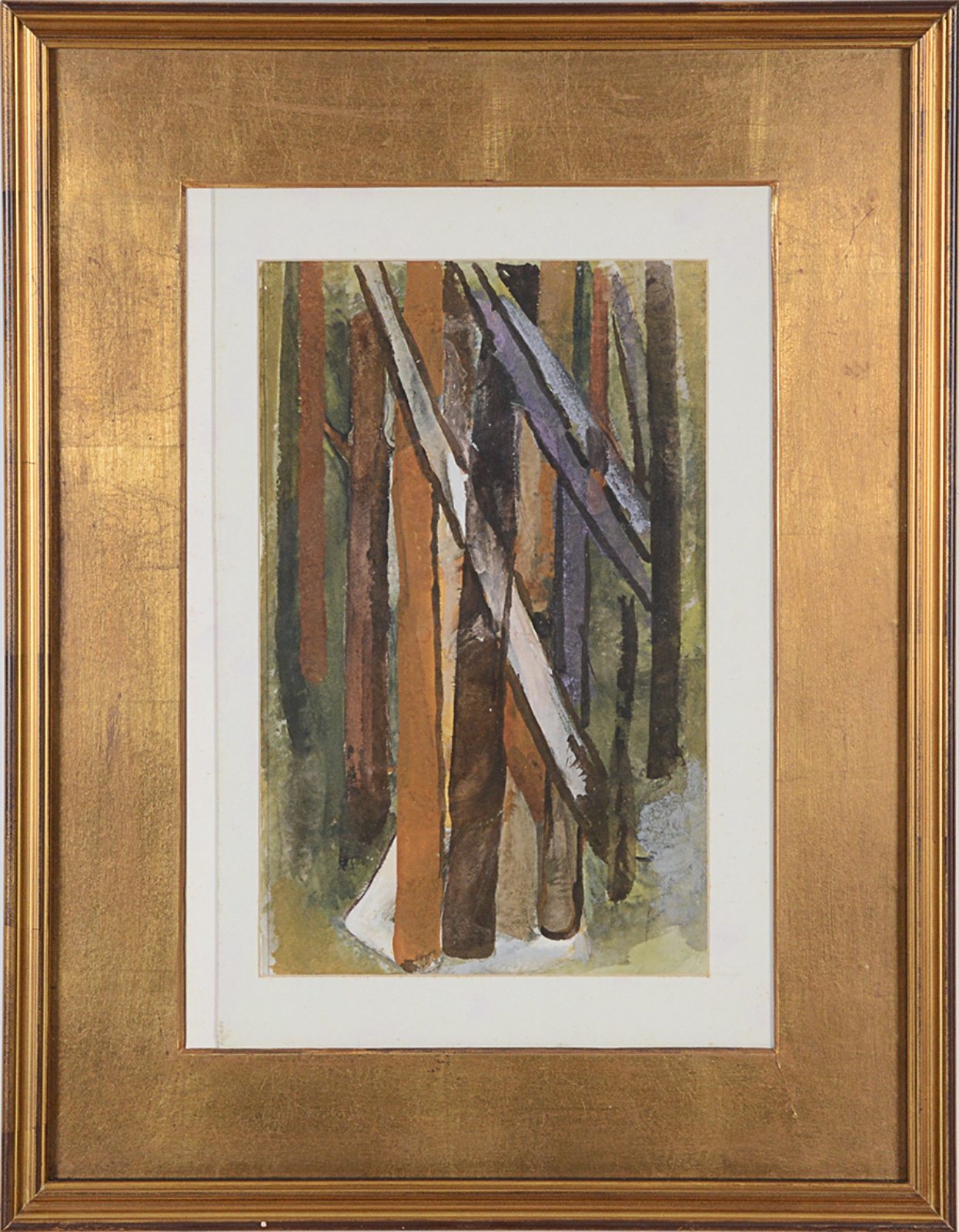 Lasar Segall (1891-1957), Floresta de troncos em diagonal, ( 1954/560 - foto 2 de 4