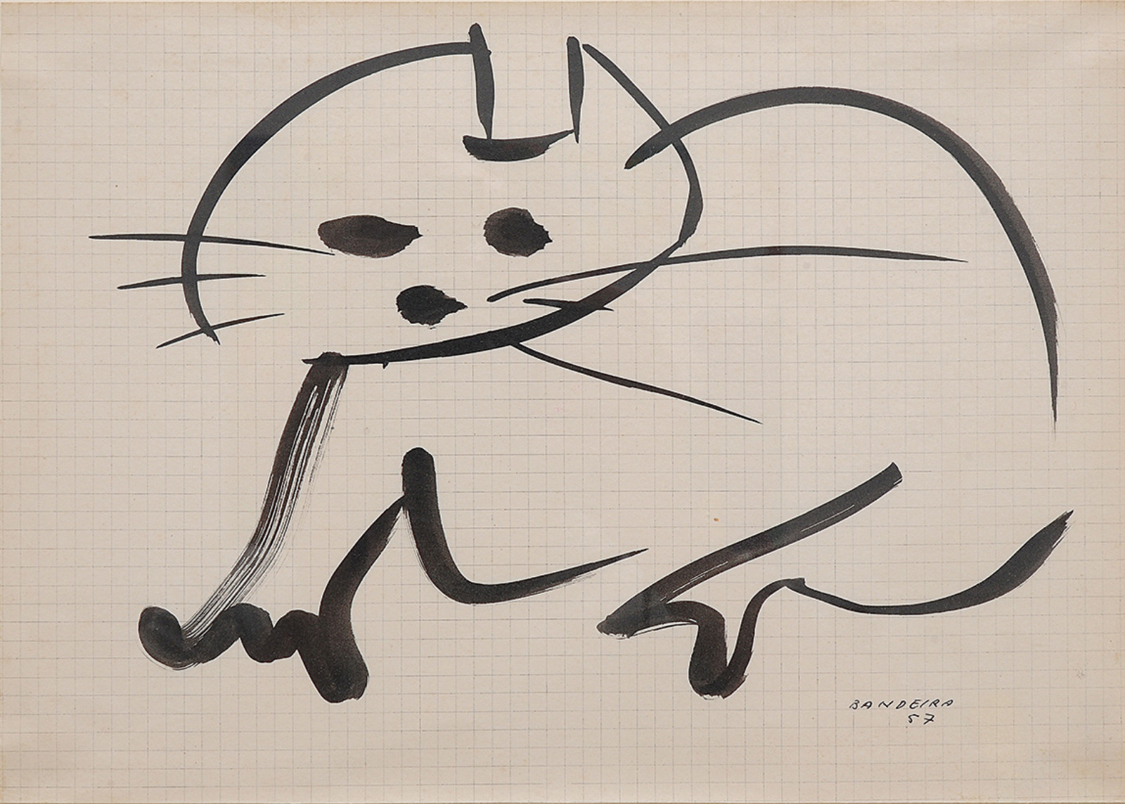 Antonio Bandeira (1922-1967), Gatos, 1957 - foto 1 de 3