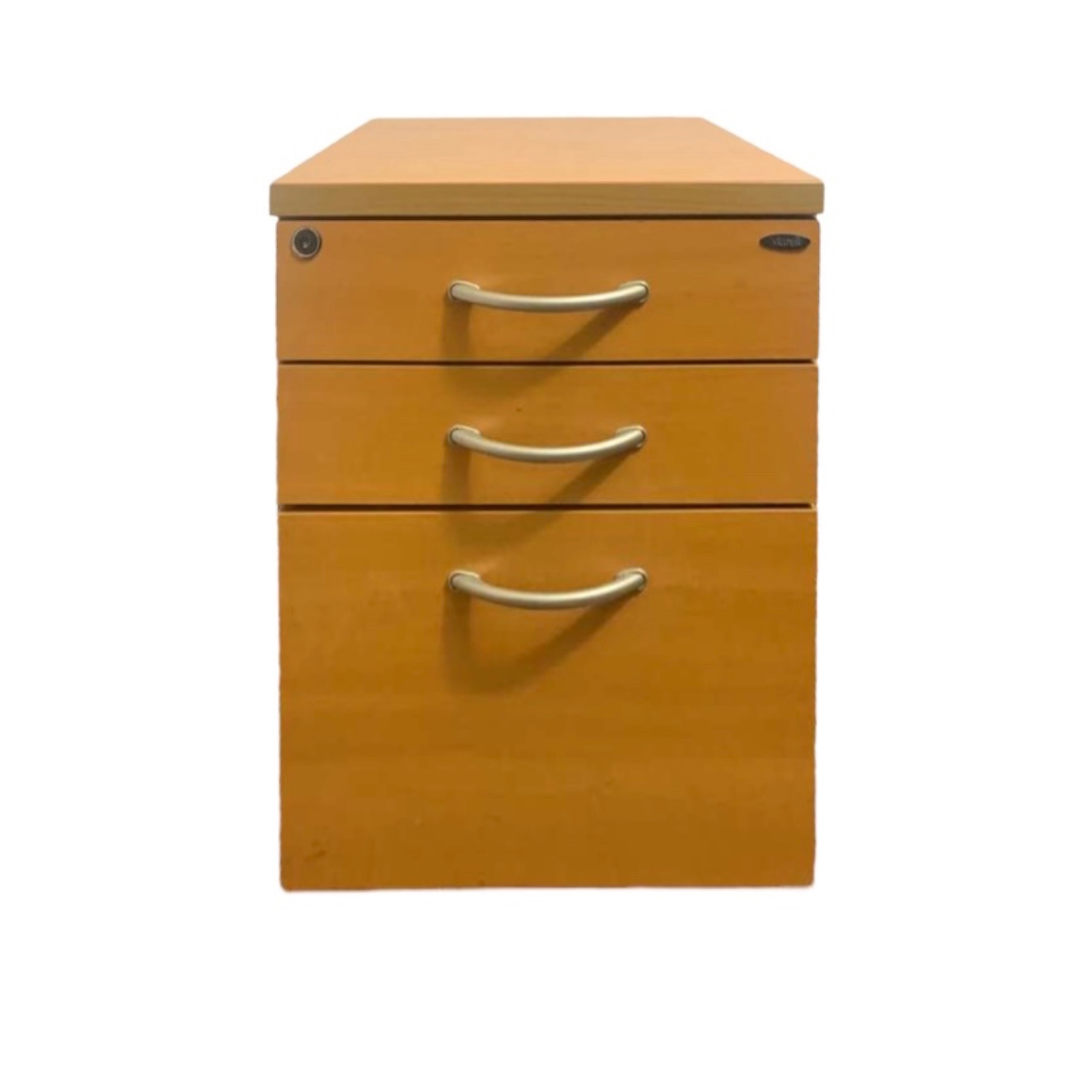 Mesa material confeccionada em madeira laminada (MDF), com 3 gavetas... - foto 1 de 2