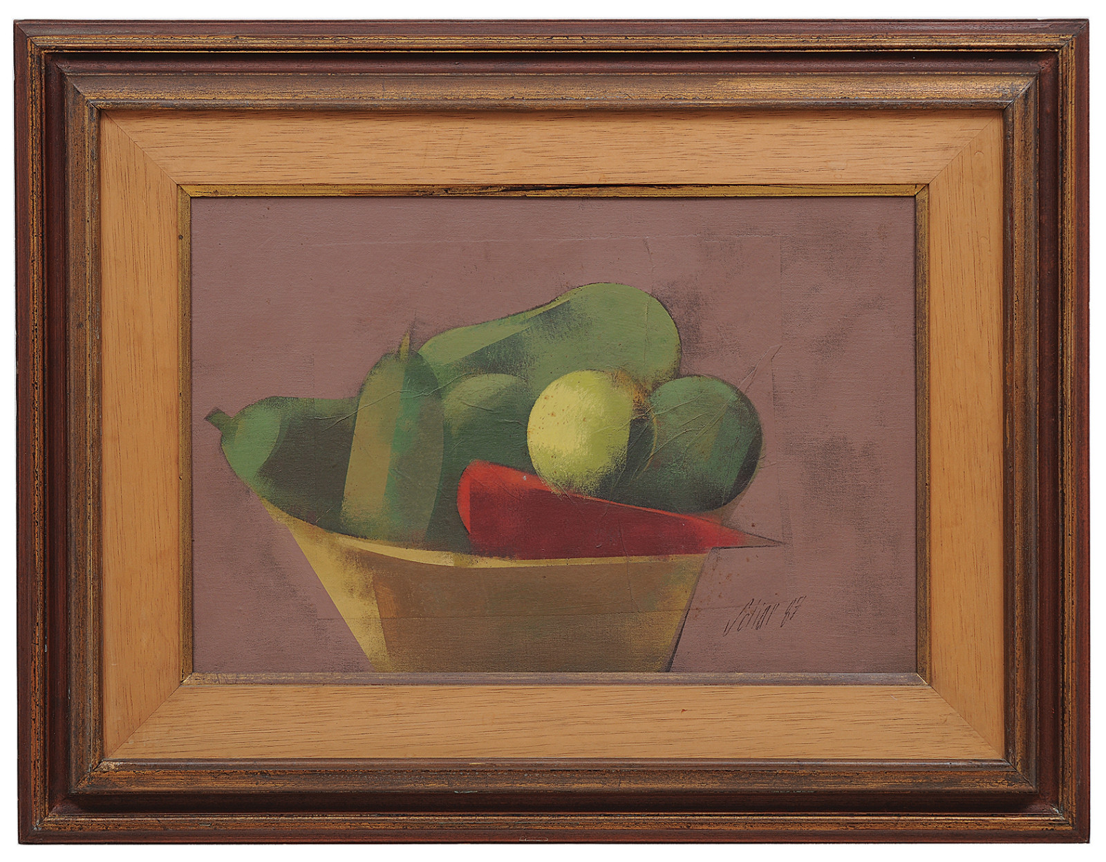 Carlos Scliar (1920-2001), FRUTAS E LEGUMES NA CESTA - foto 1 de 4