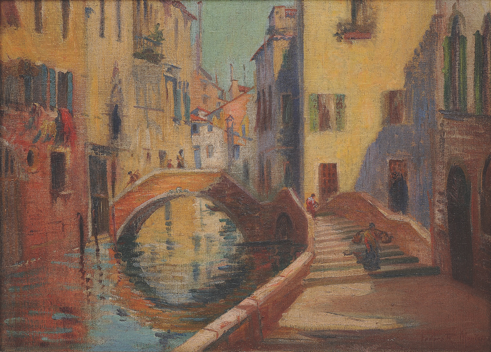 Fédora do Rego Monteiro (1889-1975), Cena Urbana em Veneza - Itália - foto 1 de 3