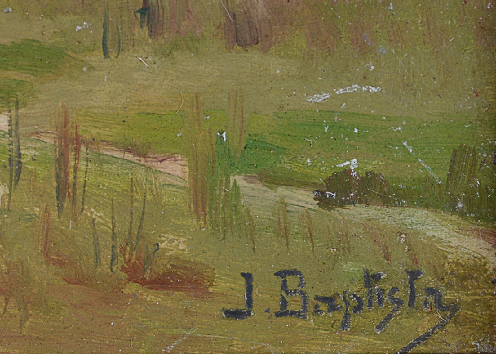 Baptista da Costa  (1865-1926), Paisagem com figura e casario - foto 5 de 6