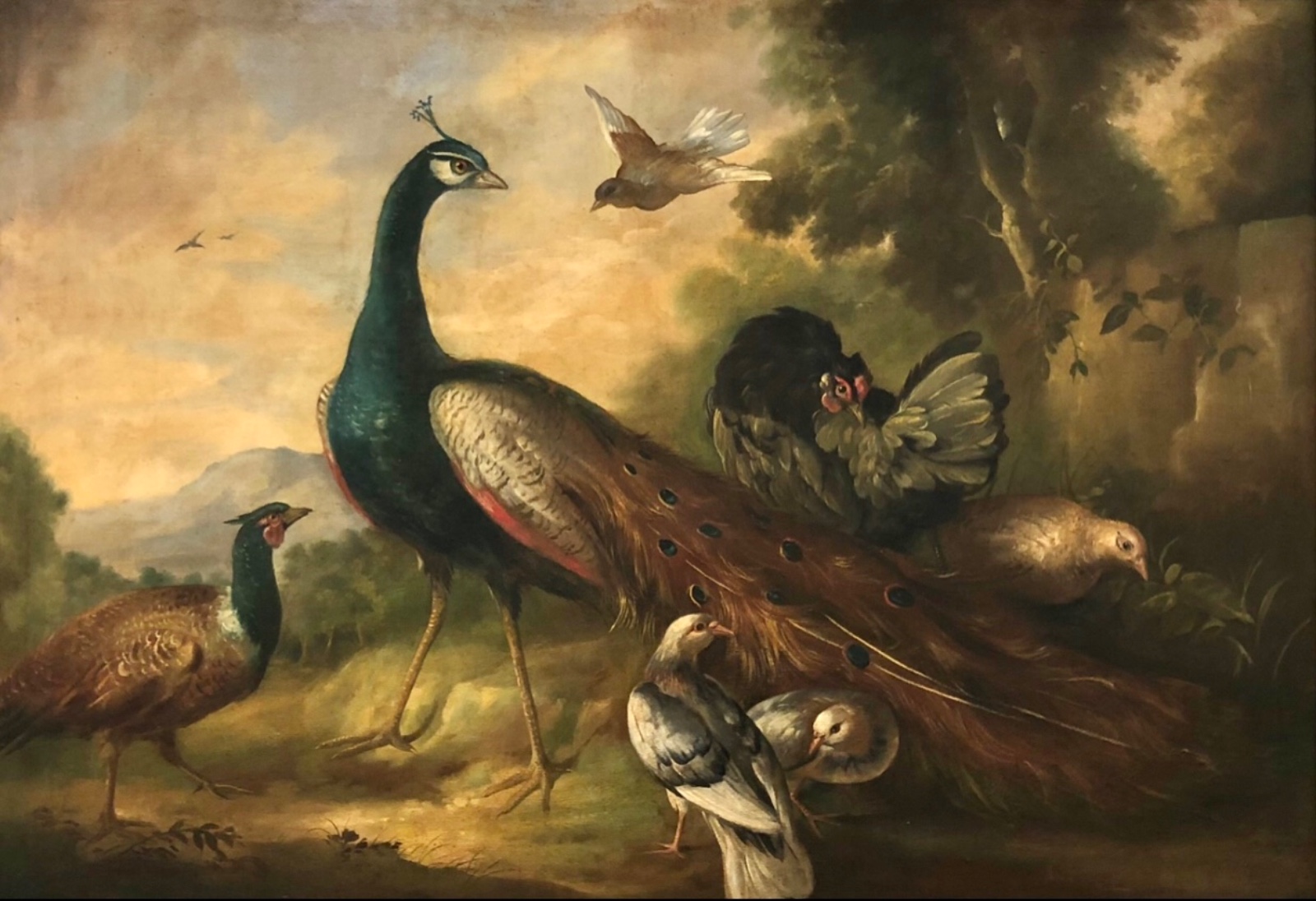 Assinatura não identificada, Paisagem com aves - foto 1 de 4
