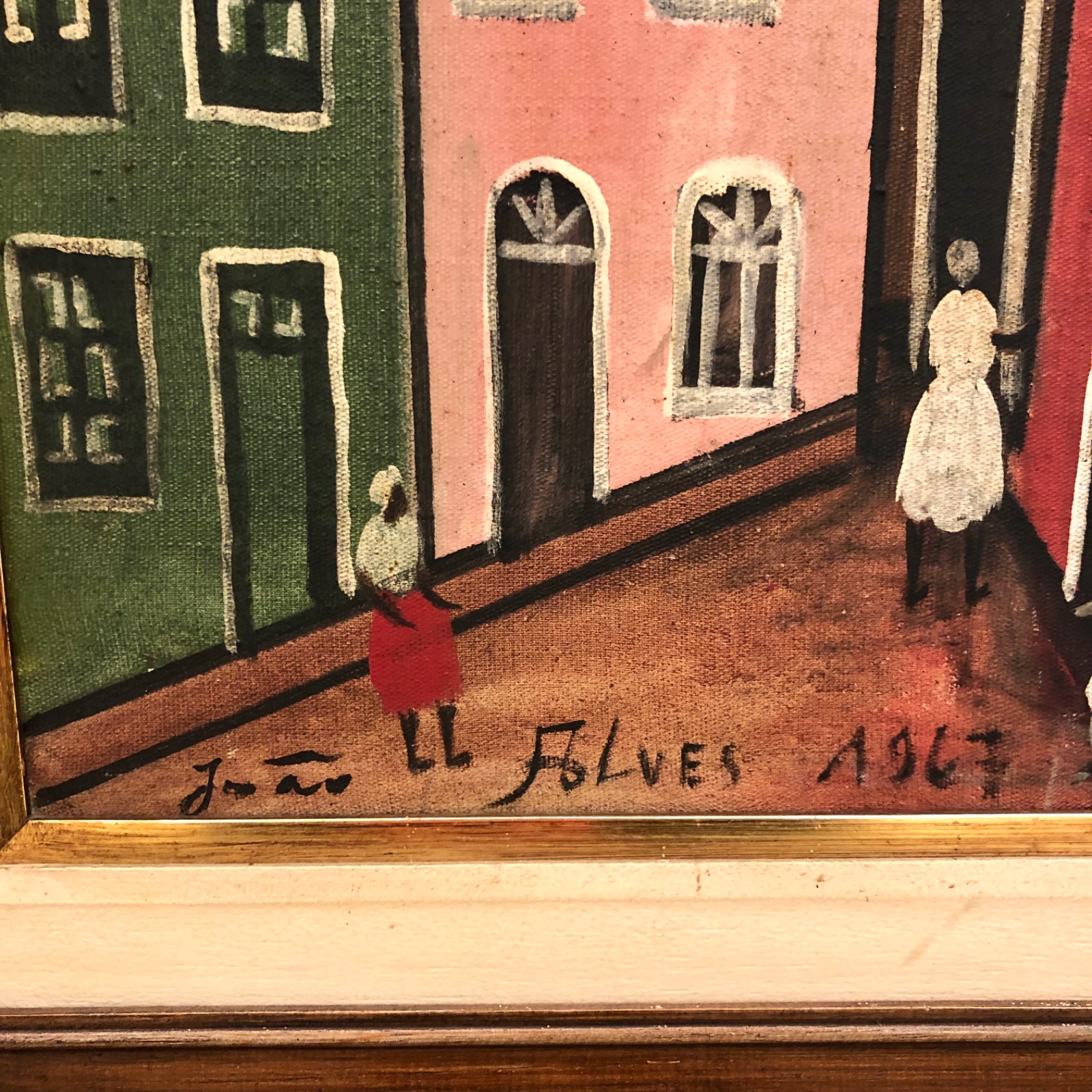 João Alves (1906-1970), Casario com figuras, 1967 - foto 3 de 4