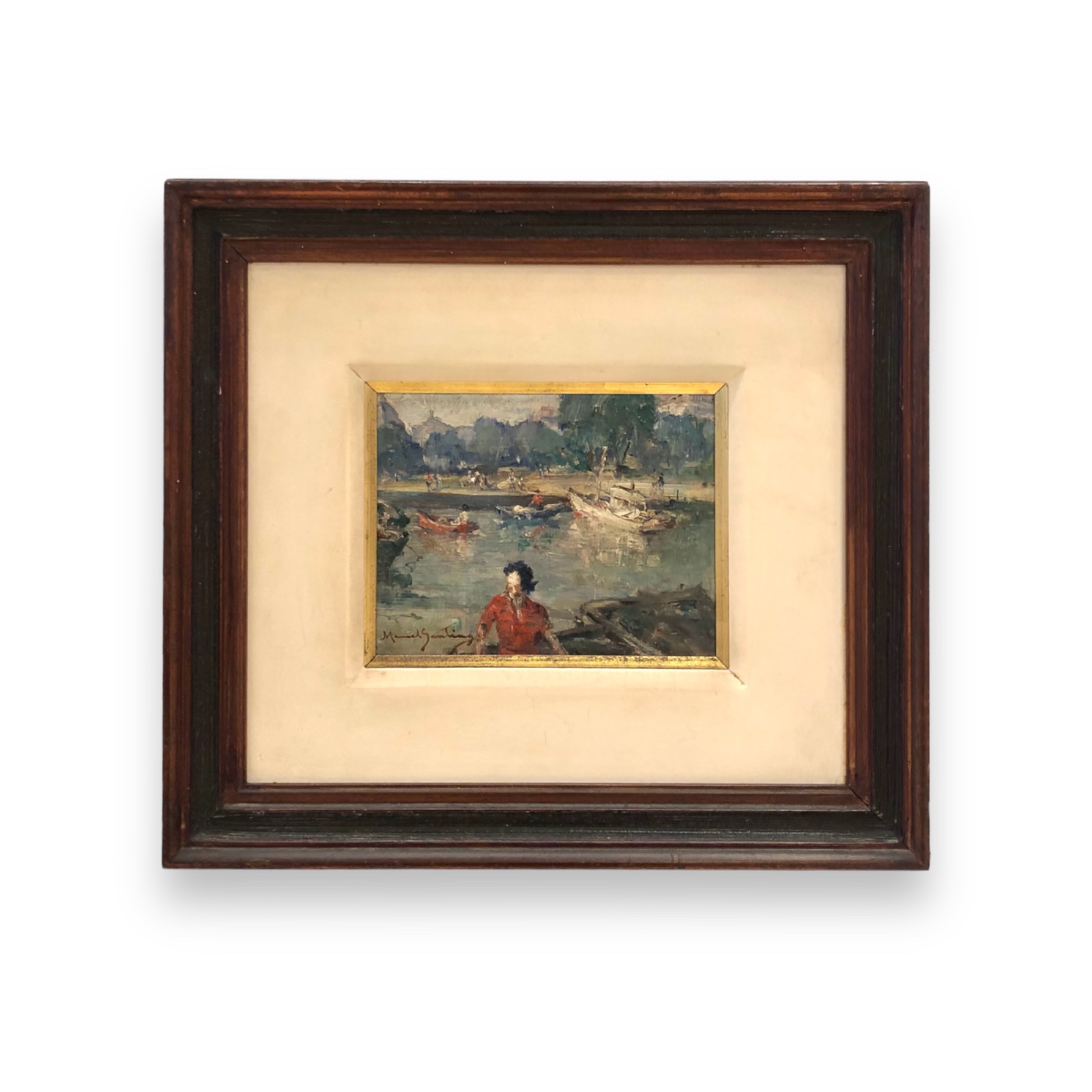 Manoel Santiago (1897-1987), Marinha com figuras, déc. 40 - foto 2 de 4