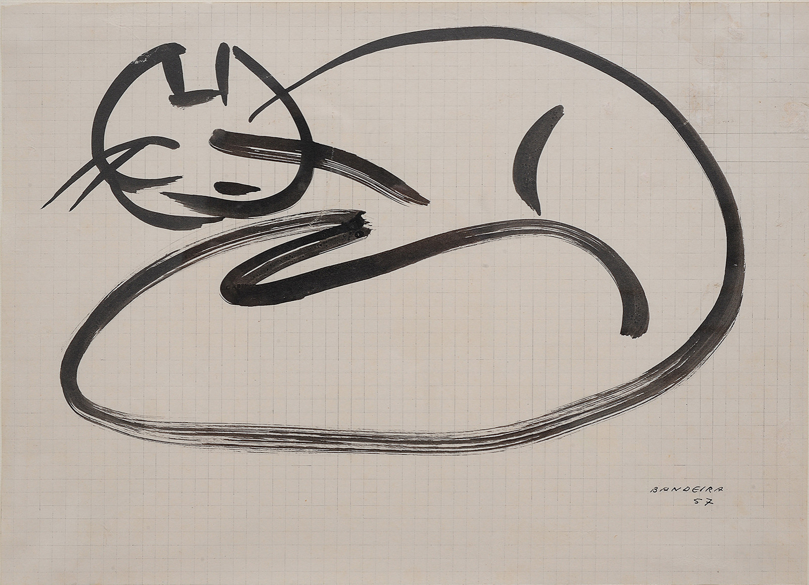 Antonio Bandeira (1922-1967), GATOS, 1957 - foto 1 de 3