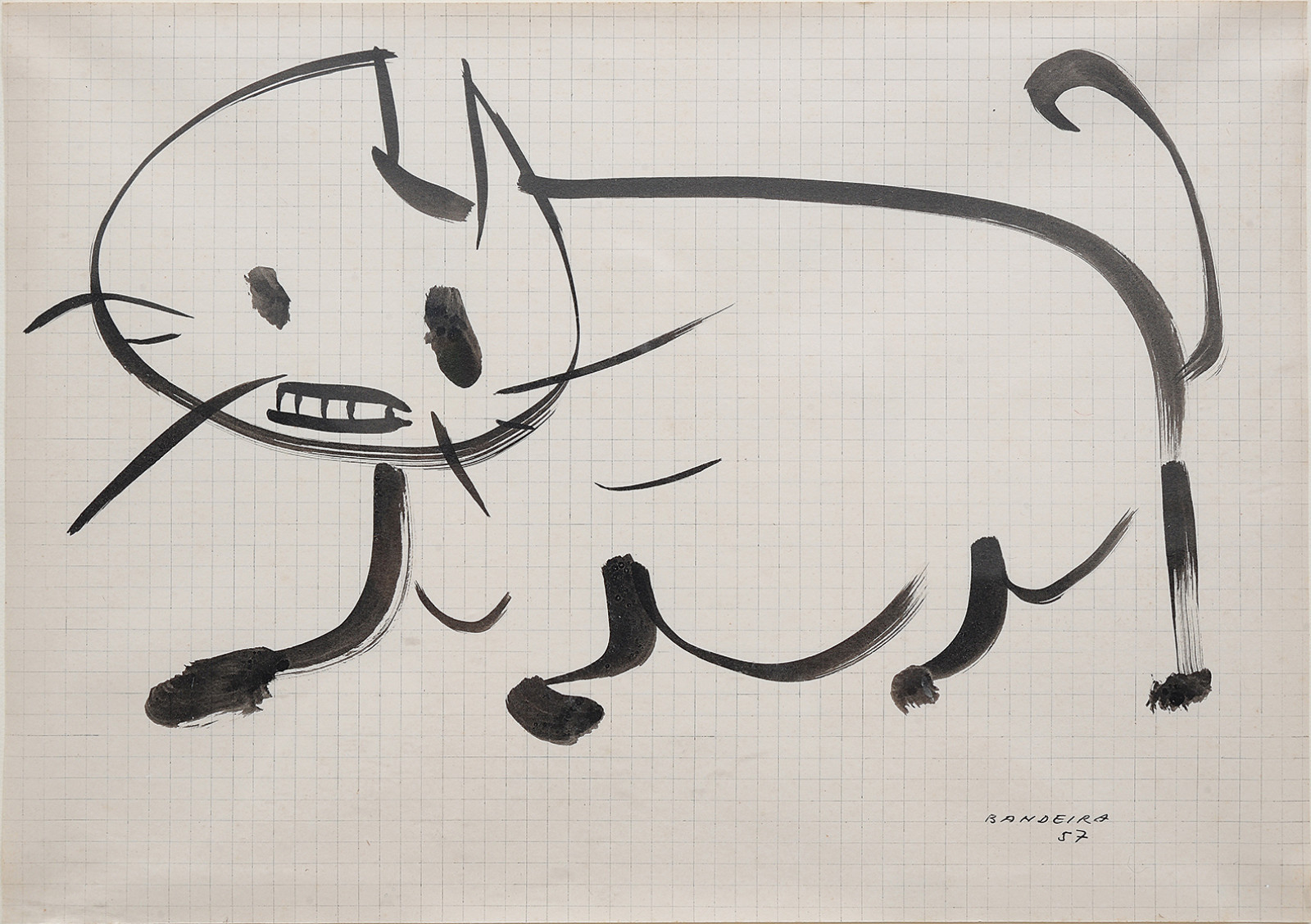 Antonio Bandeira (1922-1967), GATOS, 1957 - foto 1 de 3