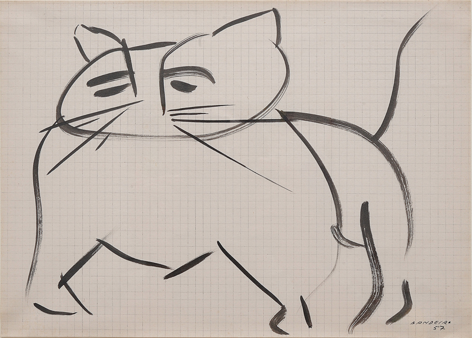 Antonio Bandeira (1922-1967), GATOS, 1957 - foto 1 de 3