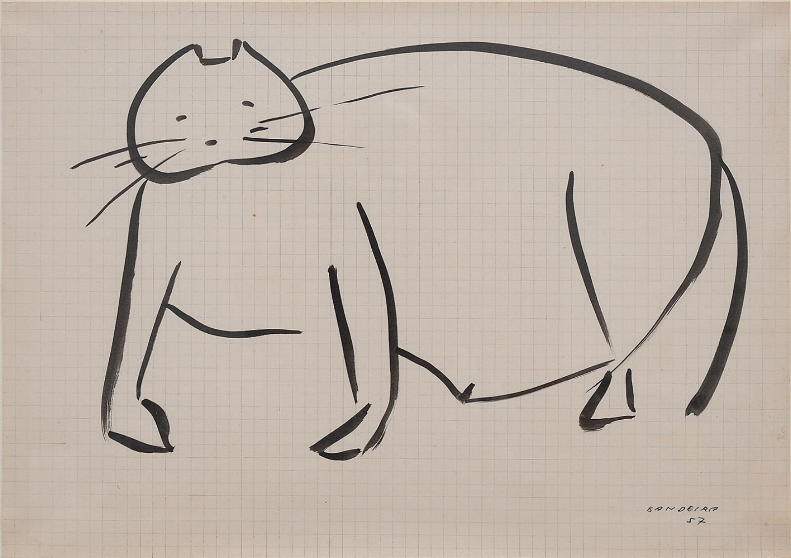 Antonio Bandeira (1922-1967), GATO, 1957 - foto 1 de 3