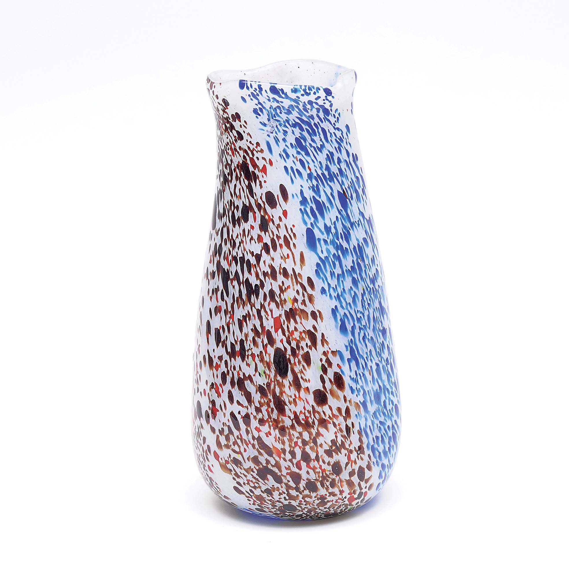 Grande vaso em vidro duplo de Murano branco e transparente com... - foto 1 de 6
