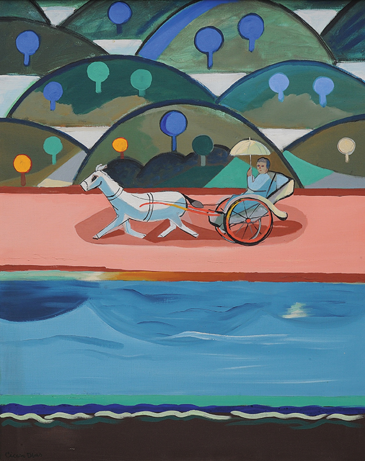 Cícero Dias (1907-2003), Figura na charrete, Déc.70 - foto 1 de 3