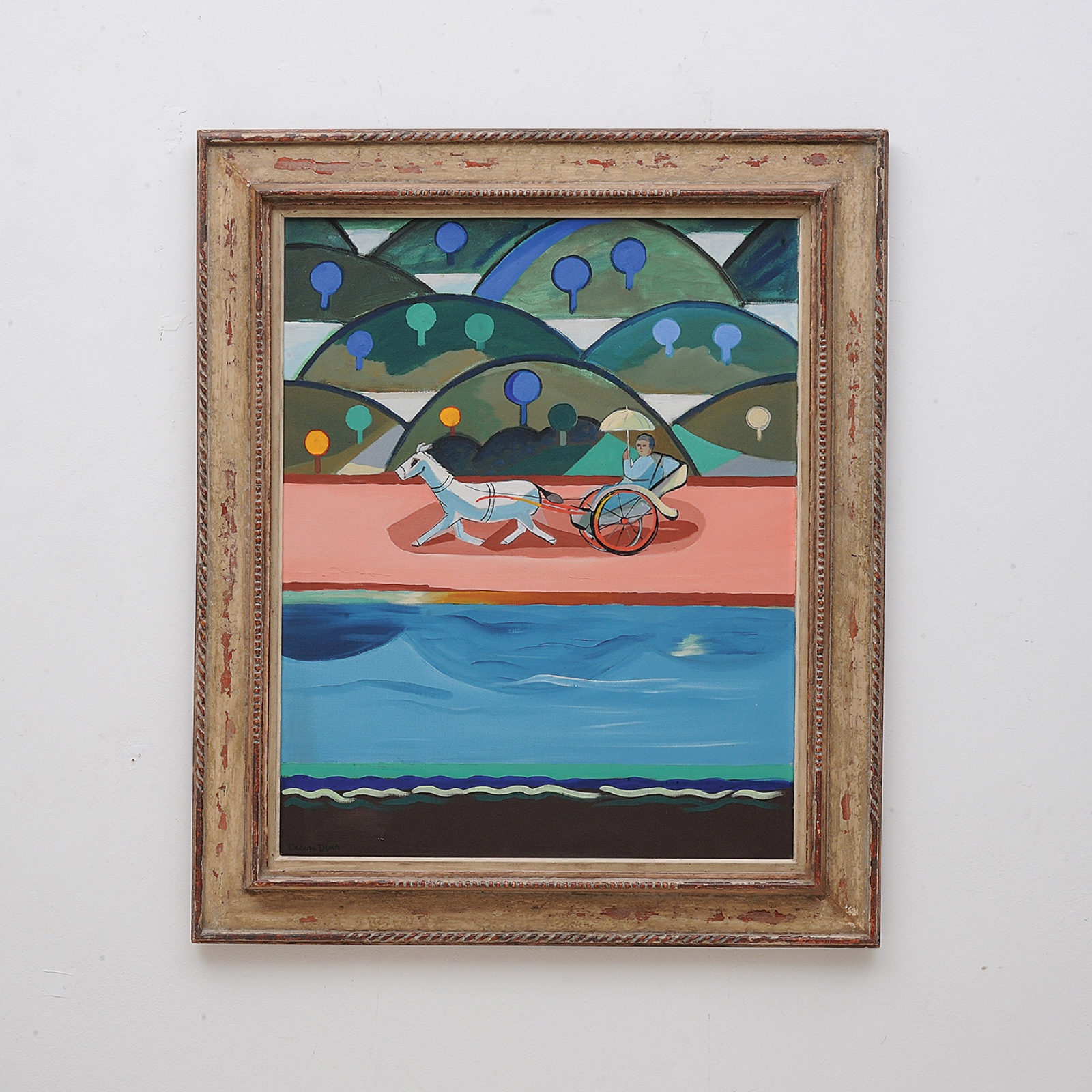 Cícero Dias (1907-2003), Figura na charrete, Déc.70 - foto 3 de 3