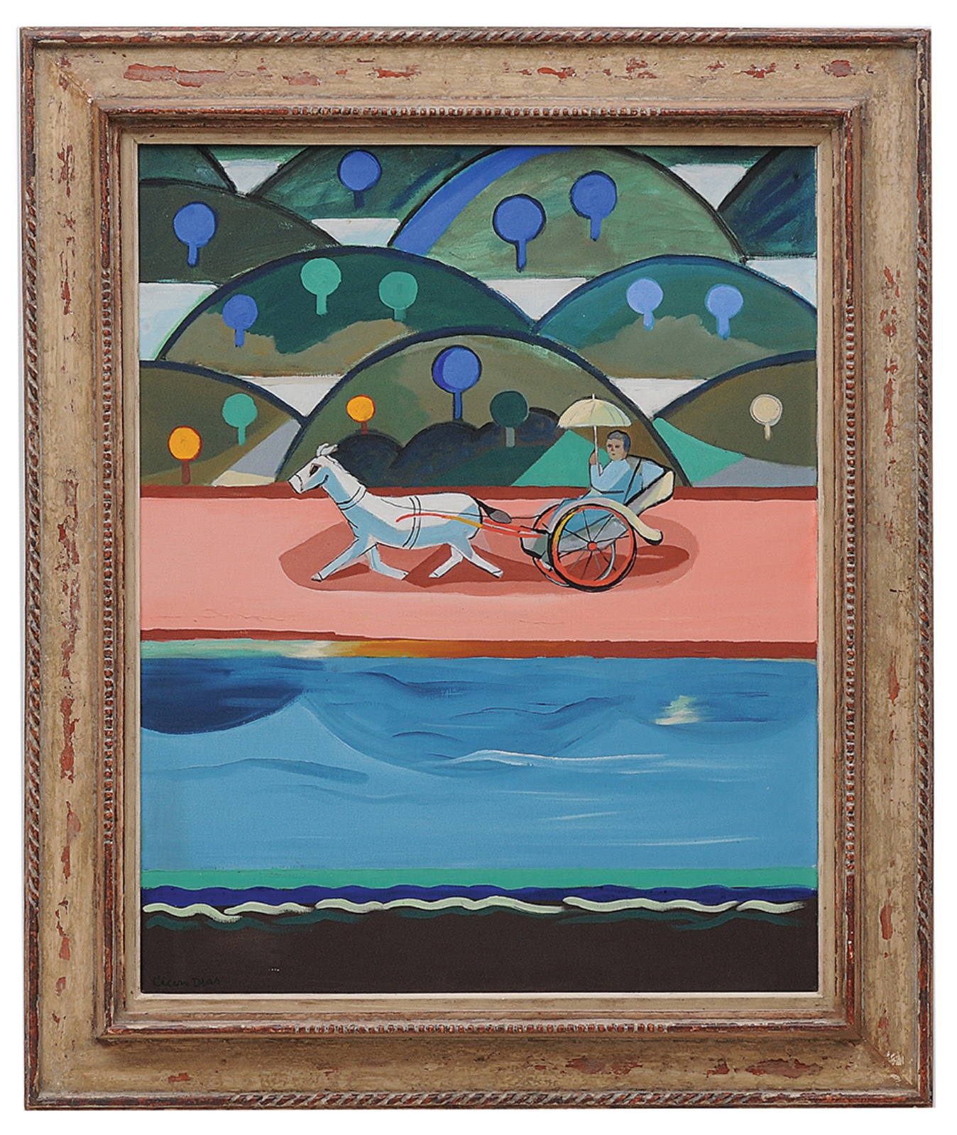 Cícero Dias (1907-2003), Figura na charrete, Déc.70 - foto 2 de 3