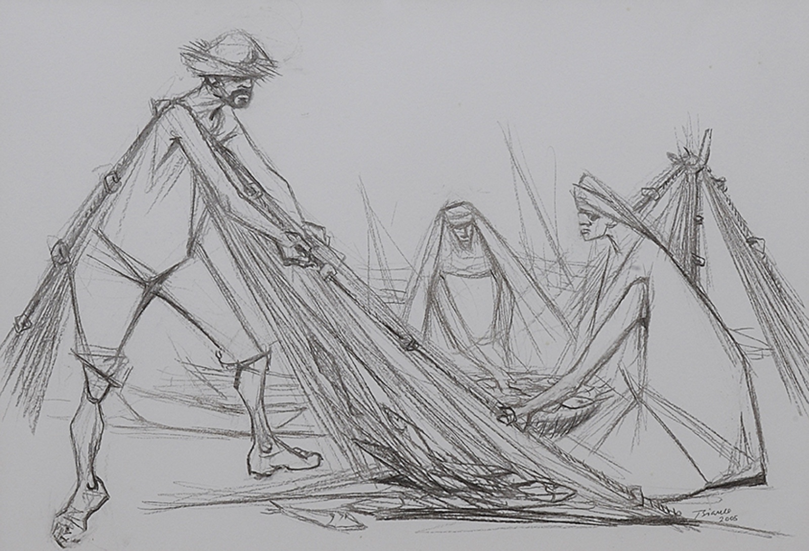 Enrico Bianco (1918-2013), Pescadores, 2005 - foto 1 de 4