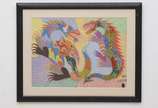 Chico da Silva (1910-1985), Dragões, 1970 - Óleo s/ tela
Ass. inf. direito