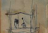 José de Dome (1921-1982), Bolivia, 1964 - Aquarela e nanquim s/ papel
Ass. inf. direito