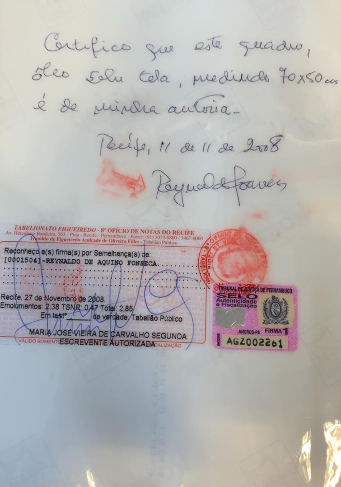 Reynaldo Fonseca (1925-2019), A pintora, 2008 - foto 3 de 5