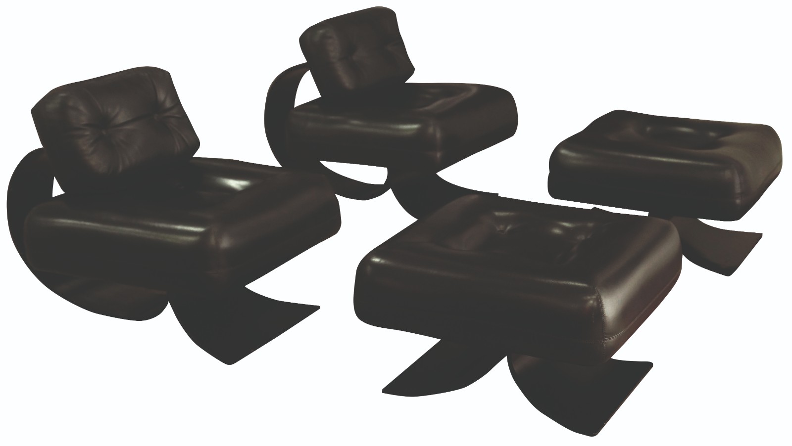 Oscar Niemeyer (1907-2012), PAR DE POLTRONAS, 1971