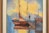 Sansão Pereira (1919-2014), Barcos - Óleo s/ tela<br>Ass. inf. direito<br>
