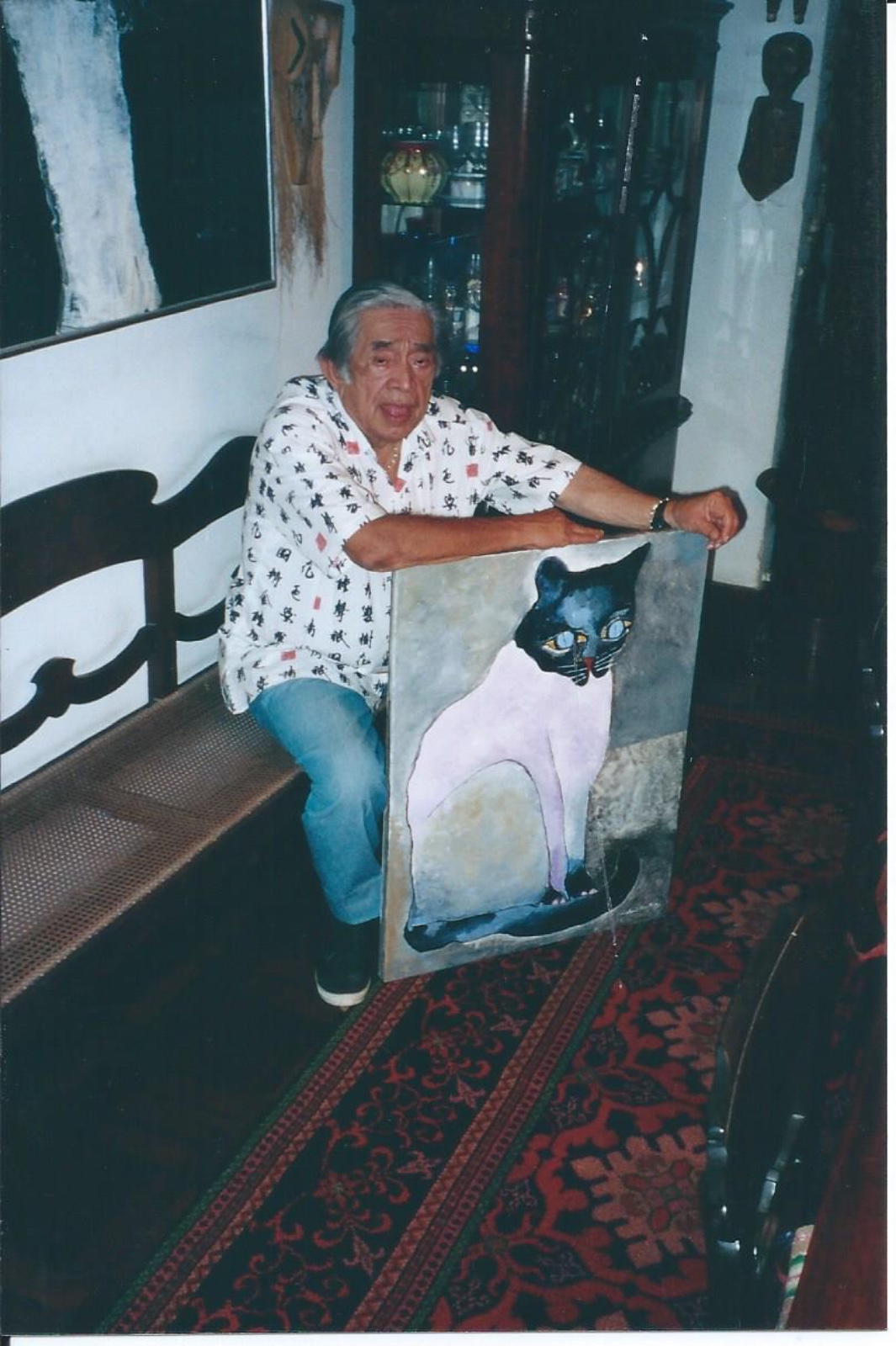 Aldemir Martins (1922-2006), Gato Lilás com Preto, 2001 - foto 2 de 4