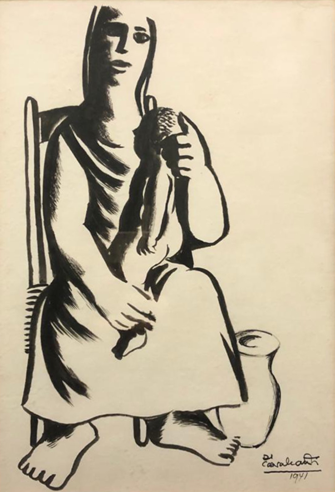 Di Cavalcanti (1897-1976), Mulher e Criança, 1941 - foto 1 de 4