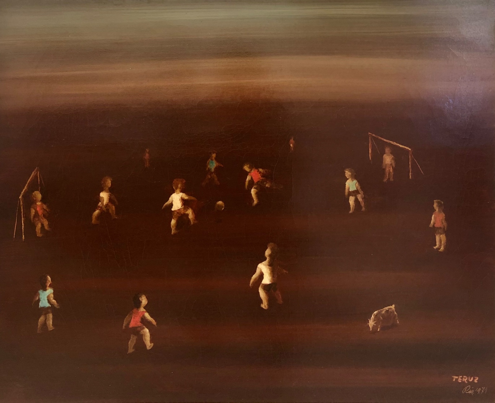 Orlando Teruz (1902-1984), Crianças jogando futebol, 1971 - foto 1 de 4