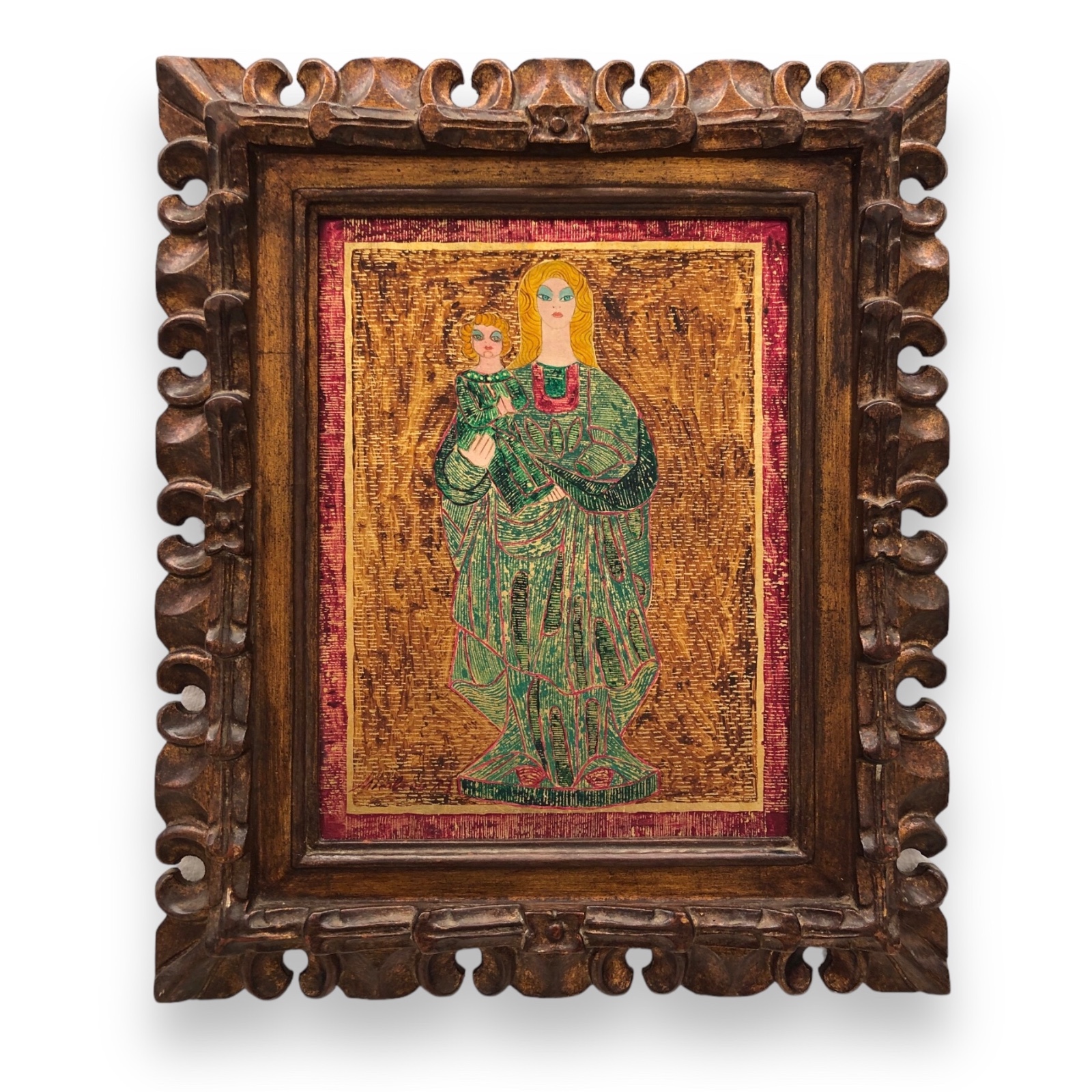 Mirabeau Sampaio (1911-1993), Nossa Senhora com menino Jesus - foto 2 de 5