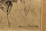 Henrique Bernardelli (1857-1936), Figura Masculina - Bico de Pena s/ papel <br>Ass. inf. direito