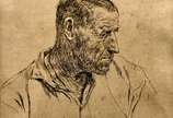 Henrique Bernardelli (1857-1936), Figura Masculina - Bico de Pena s/ papel <br>Ass. inf. direito