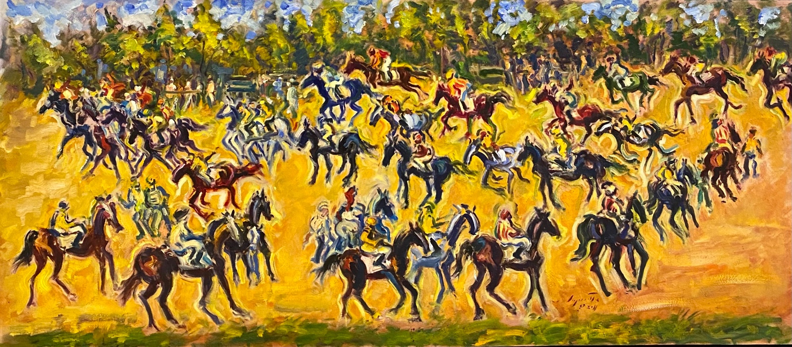  Sérgio Telles (1936-2022), À Espera da Largada – Jockeys e Cavalos na Pista, 2011 - foto 1 de 5