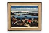 Sylvio Pinto (1918-1997), Marinha com barcos - Óleo s/ tela<br>Ass. inf. direito 