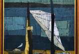 Inos Corradin (1929), Marina - Óleo sobre eucatex<br>Ass. inf. direito<br>Obra apresenta certificado de Autenticidade emitido pelo Artista