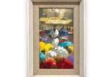 Armando Romanelli (1945), Feira de flores, 2016 - Óleo s/ tela<br>Ass. inf. esquerdo e verso<br>