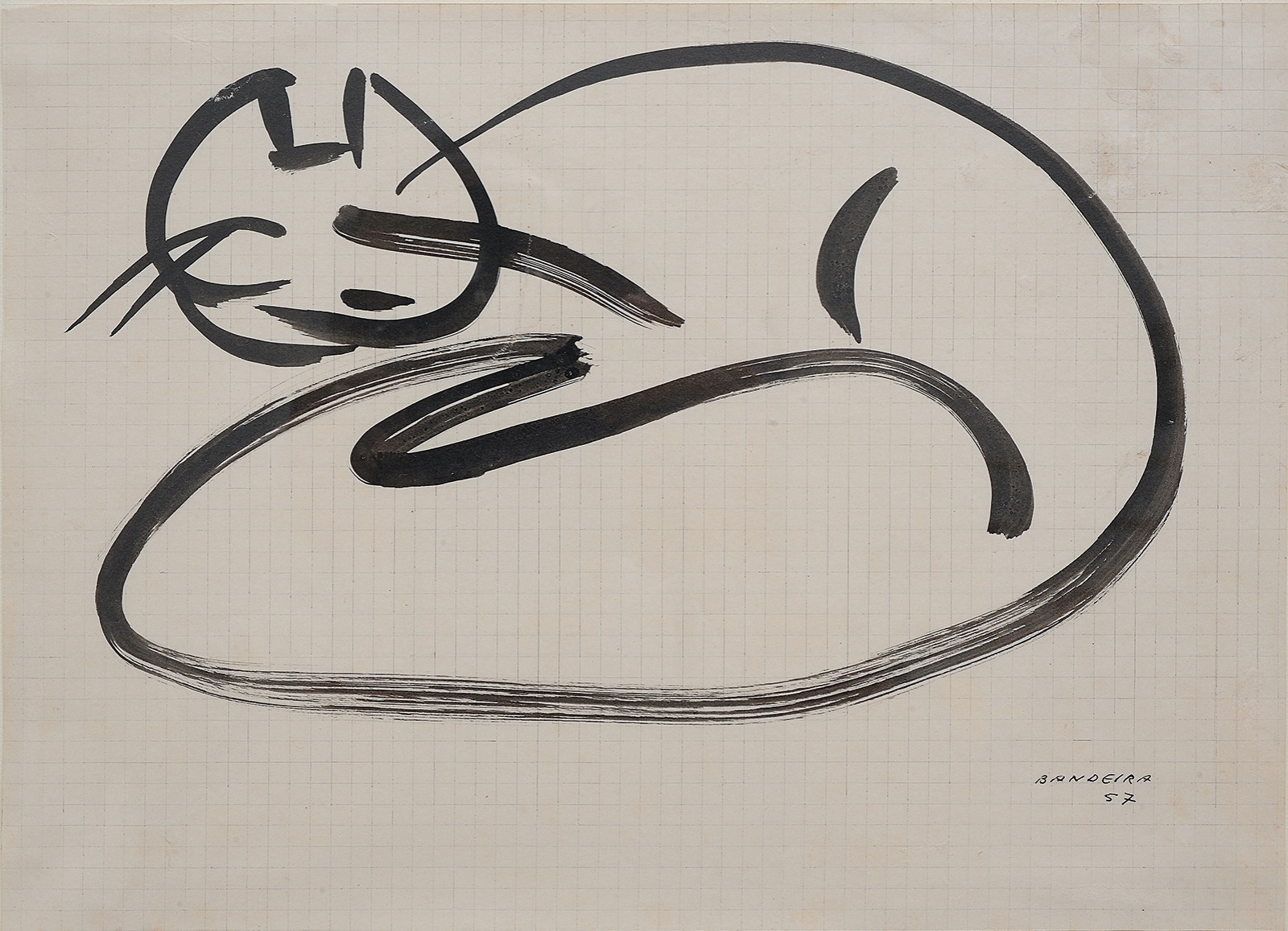 Antonio Bandeira (1922-1967), GATOS, 1957 - foto 1 de 3