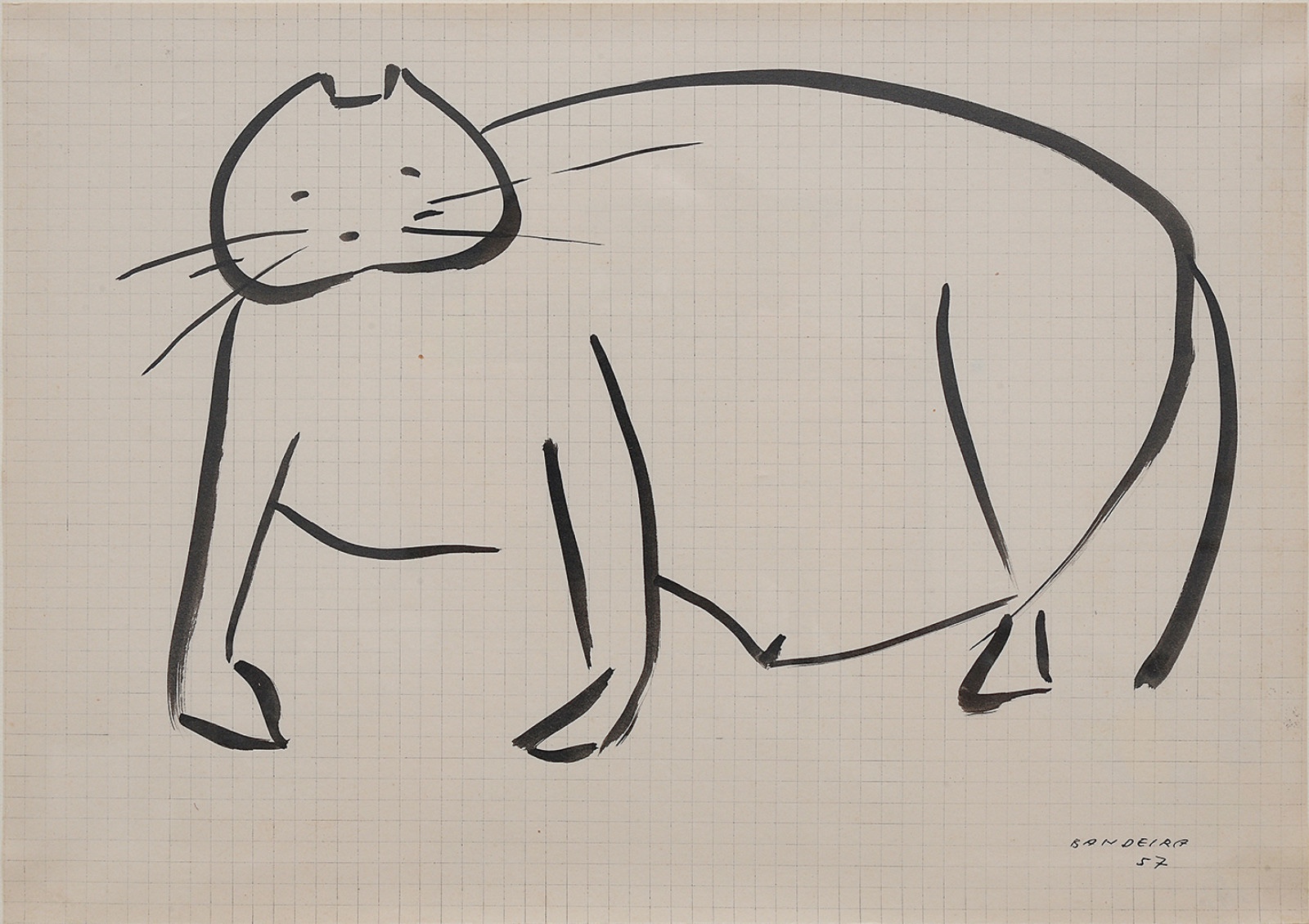 Antonio Bandeira (1922-1967), GATO, 1957 - foto 1 de 3
