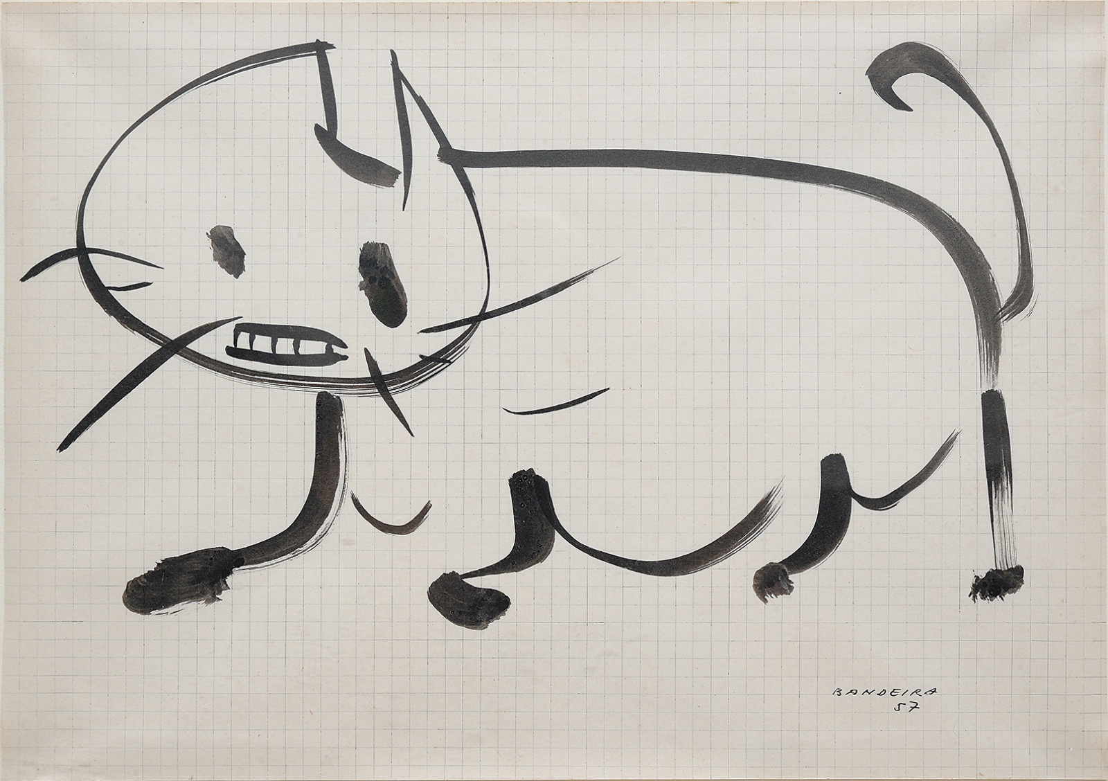 Antonio Bandeira (1922-1967), GATOS, 1957 - foto 1 de 3
