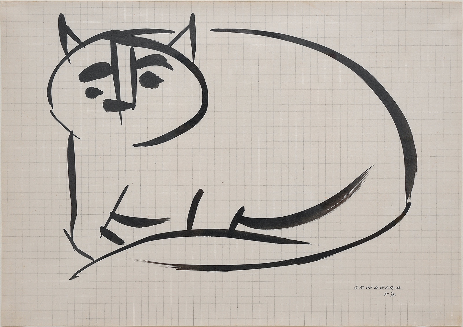 Antonio Bandeira (1922-1967), Gatos, 1957 - foto 1 de 3