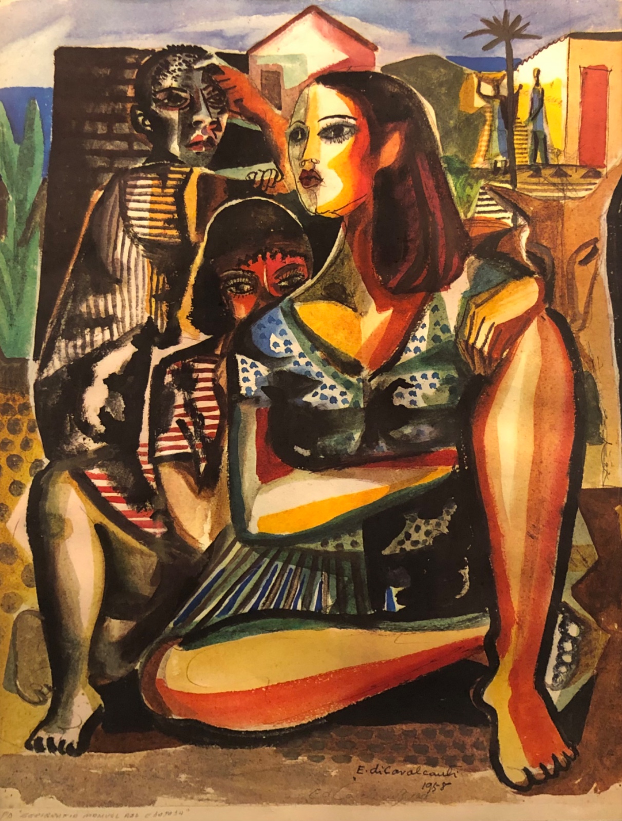 Di Cavalcanti (1897-1976), Figuras, 1958 - foto 1 de 5