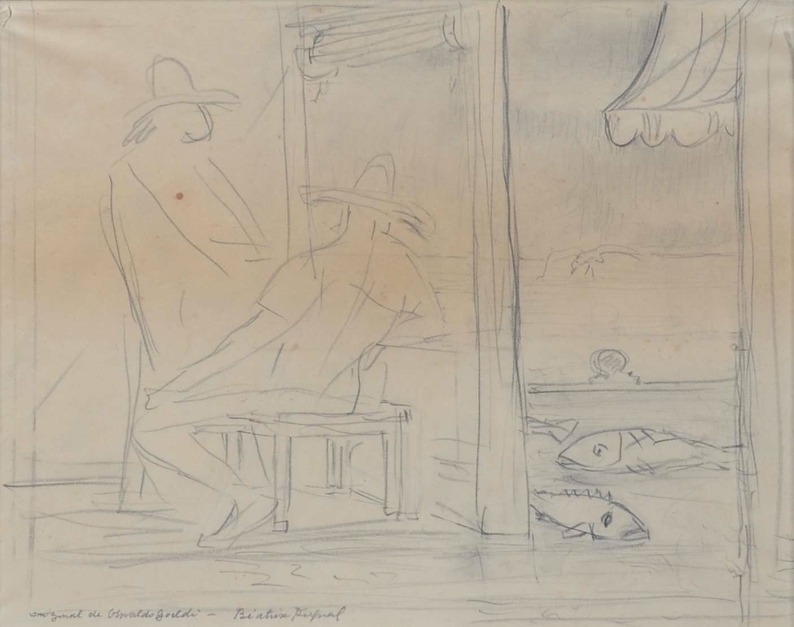 Oswaldo Goeldi (1895-1961), Figuras e peixes - foto 1 de 4