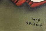 José Sabóia (1949-2025), Sanfoneiros - Óleo s/ tela<br>Ass. inf. direito