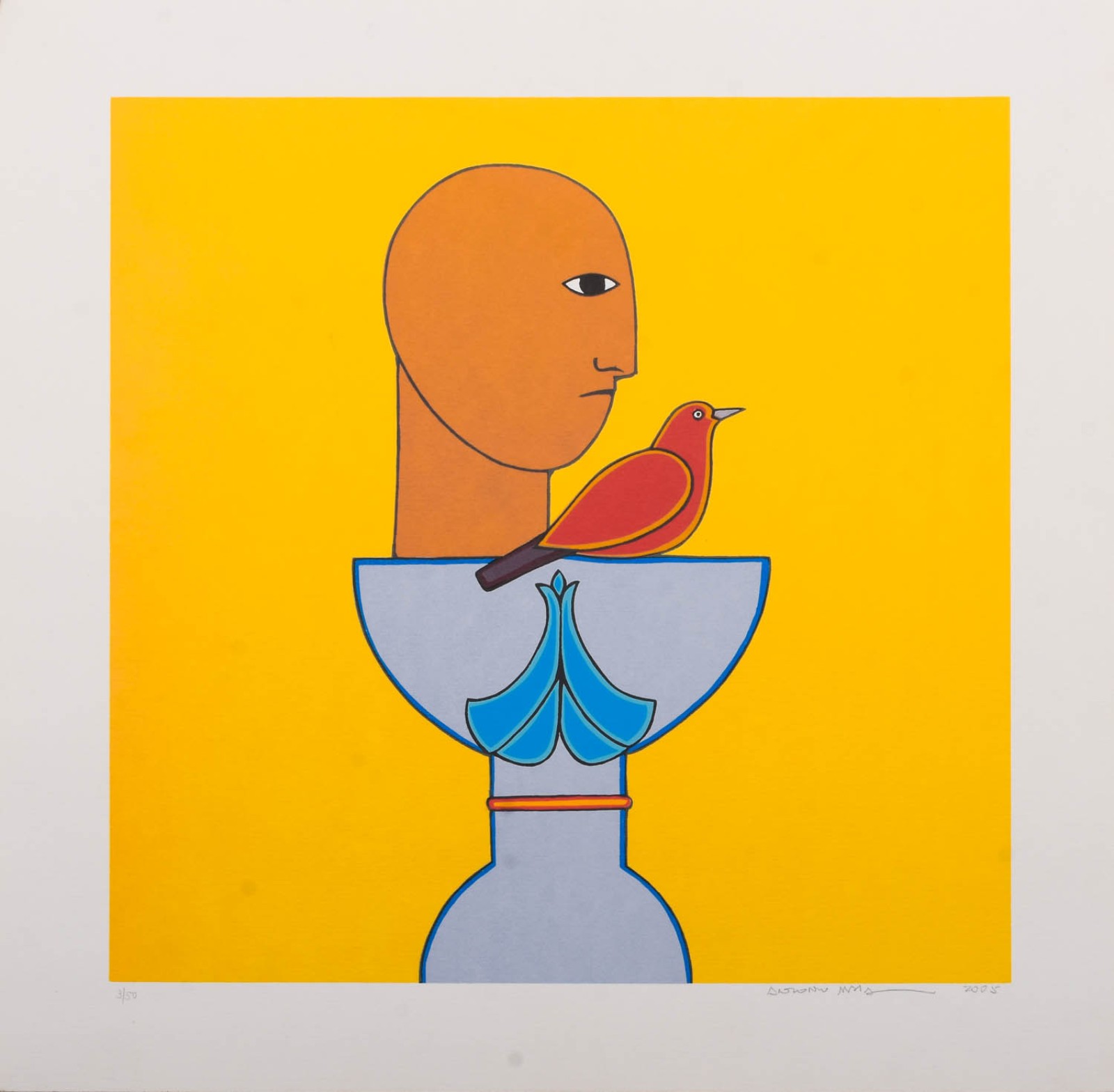 Antonio Maia (1928-2008), FIGURA COM PÁSSAROS, 2005 - foto 1 de 3