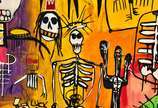 EME - tributo a Jean Michel Basquiat (1960 - 19... - Acrílica s/ tela <br>Ass. inf. esquerdo 