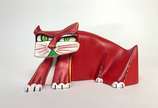Aldemir Martins (1922-2006), Gato vermelho - Escultura em resina patinada.<br>Obra em edição lcomemorativa do Centenário do artista , editada pelo instituto. <br>