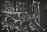 Oswaldo Goeldi (1895-1961), Maldição - Xilogravura <br>Ass. inf. direito <br>Edição P.A <br>Reproduzido no livro do artista.